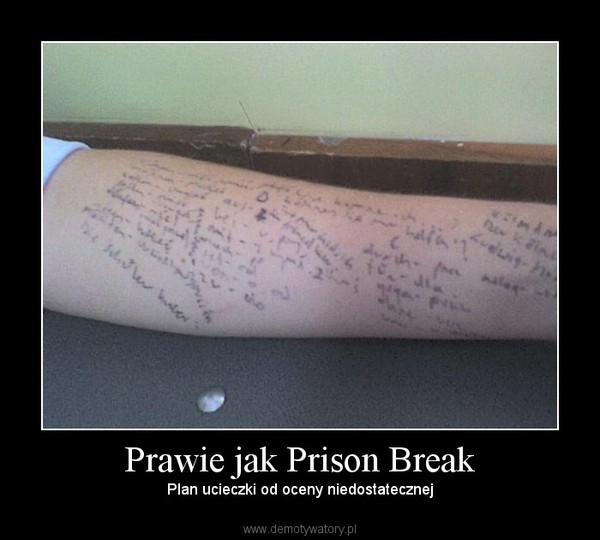Prawie jak Prison Break – Plan ucieczki od oceny niedostatecznej 