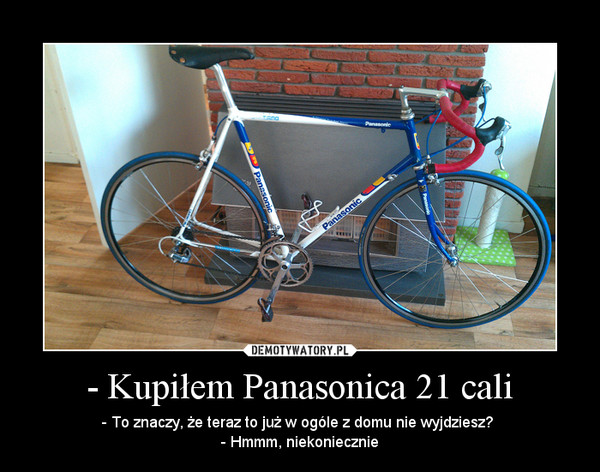 - Kupiłem Panasonica 21 cali – - To znaczy, że teraz to już w ogóle z domu nie wyjdziesz? - Hmmm, niekoniecznie 