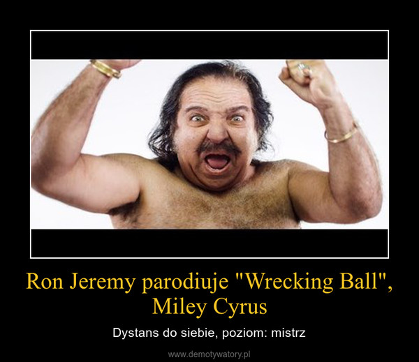 Ron Jeremy parodiuje "Wrecking Ball", Miley Cyrus – Dystans do siebie, poziom: mistrz 
