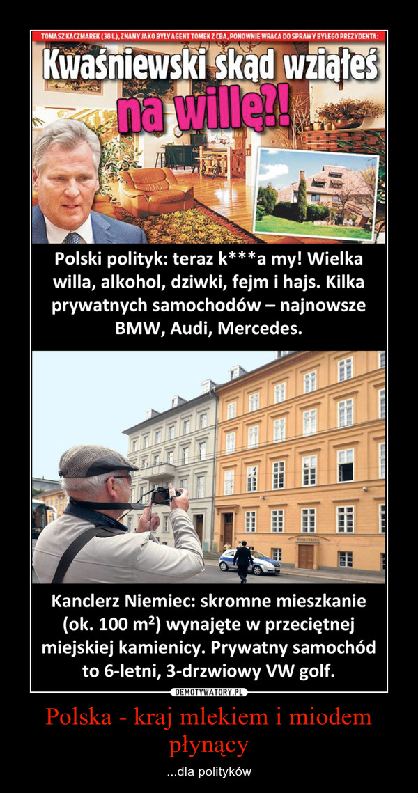 Polska - kraj mlekiem i miodem płynący – ...dla polityków 