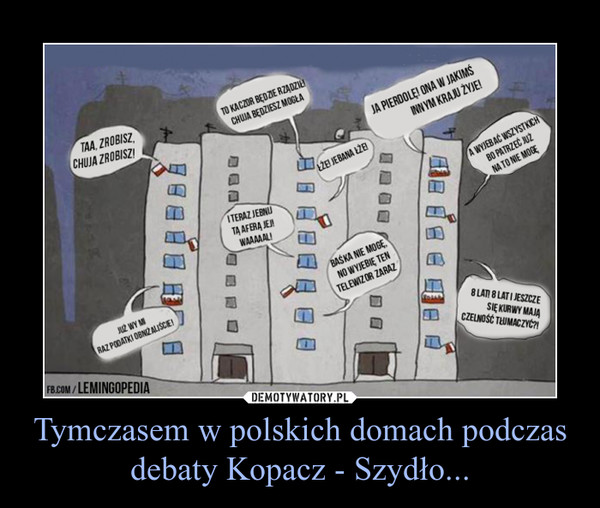 Tymczasem w polskich domach podczas debaty Kopacz - Szydło... –  