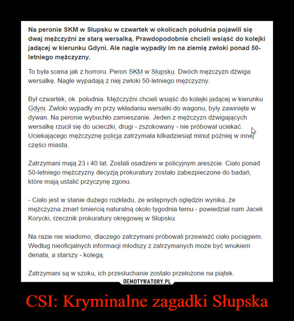 CSI: Kryminalne zagadki Słupska
