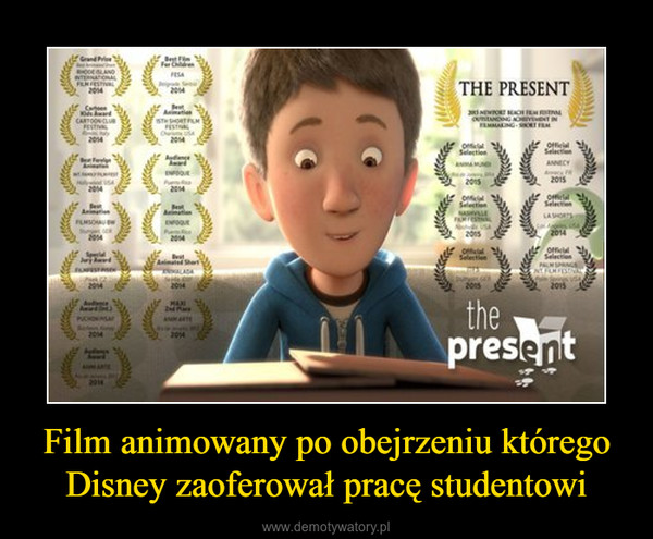 Film animowany po obejrzeniu którego Disney zaoferował pracę studentowi –  