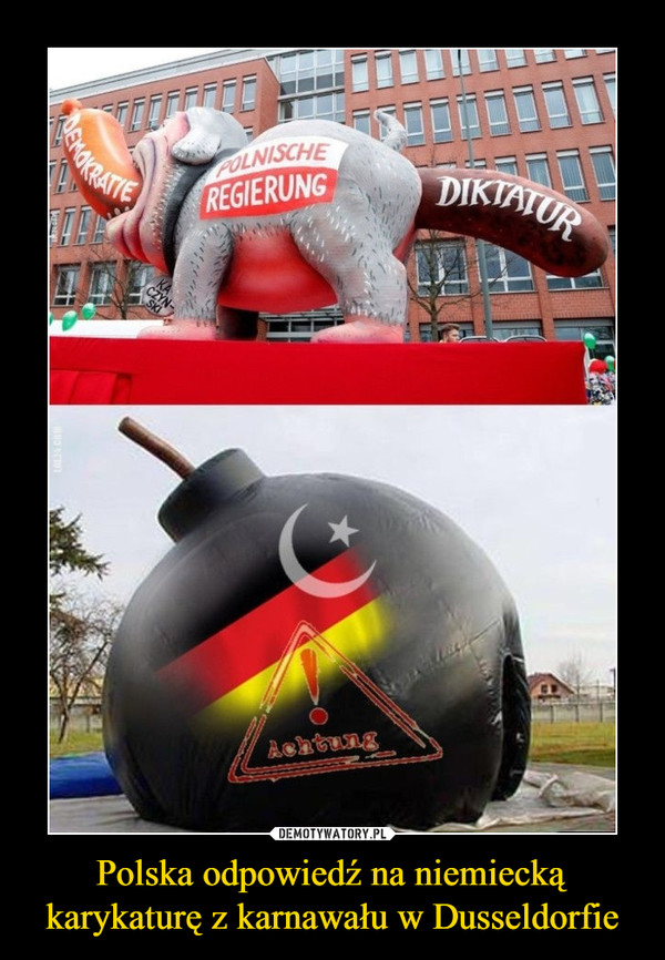 Polska odpowiedź na niemiecką karykaturę z karnawału w Dusseldorfie –  