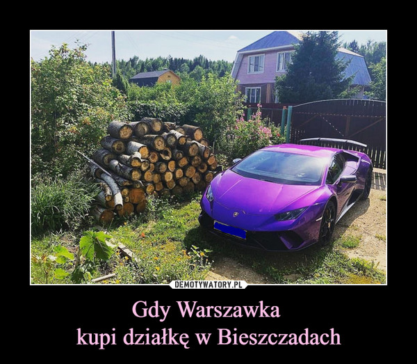 Gdy Warszawka kupi działkę w Bieszczadach –  