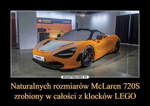 Naturalnych rozmiarów McLaren 720S zrobiony w całości z klocków LEGO –  