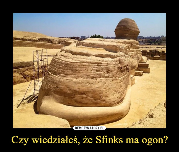 Czy wiedziałeś, że Sfinks ma ogon? –  