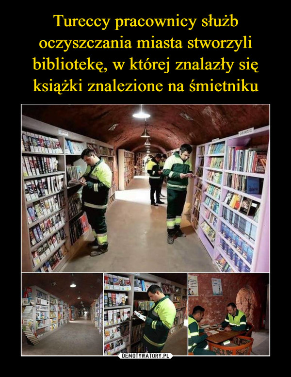 Tureccy pracownicy służb oczyszczania miasta stworzyli bibliotekę, w której znalazły się książki znalezione na śmietniku