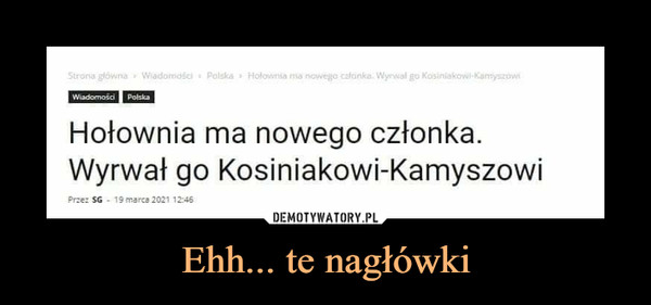 Ehh... te nagłówki –  Hołownia ma nowego członka. Wyrwał go Kosiniakowi-Kamyszowi