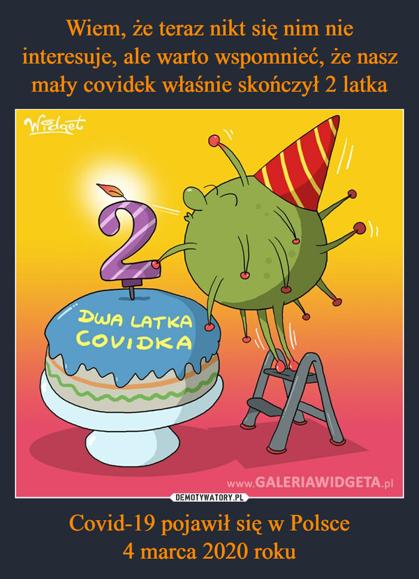 Covid-19 pojawił się w Polsce4 marca 2020 roku –  DWA LATKA COVIDKA