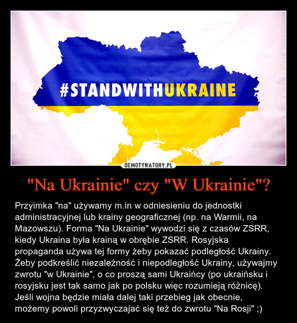 "Na Ukrainie" czy "W Ukrainie"?