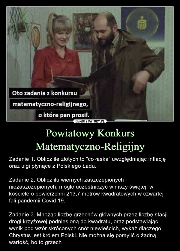 Powiatowy Konkurs Matematyczno-Religijny