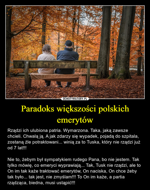 Paradoks większości polskich emerytów