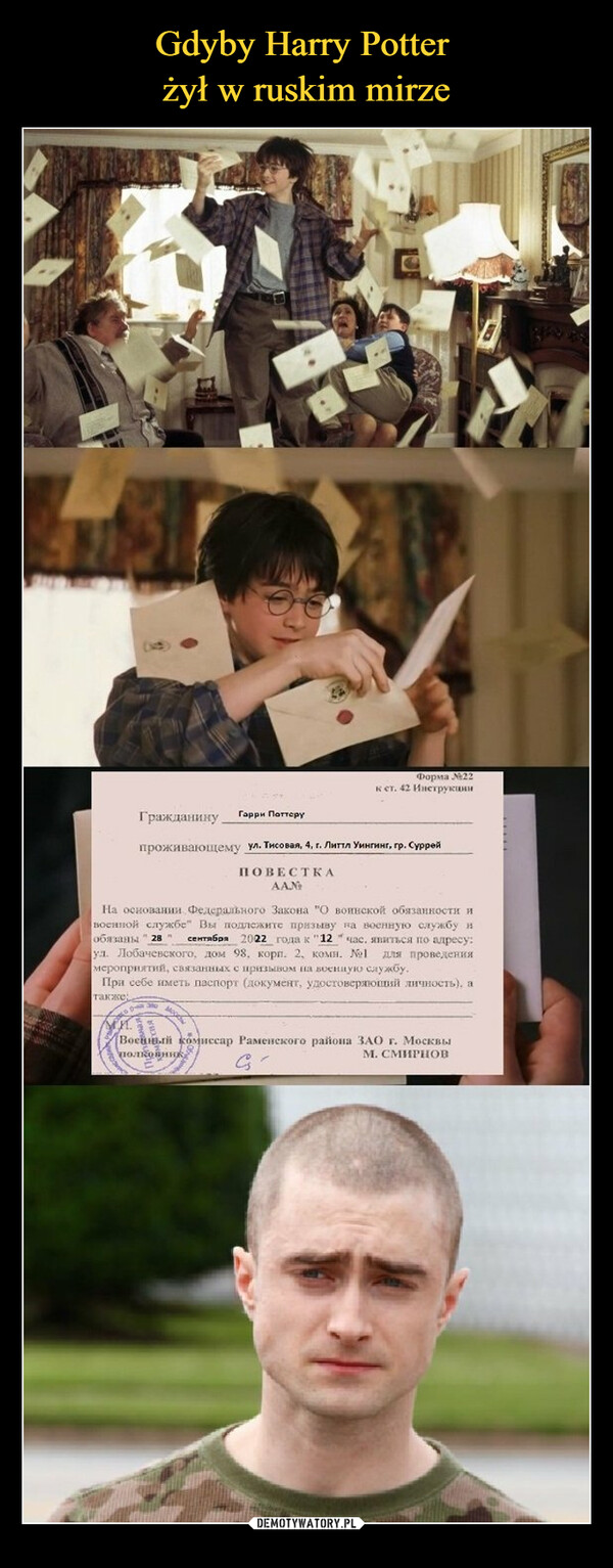Gdyby Harry Potter 
żył w ruskim mirze