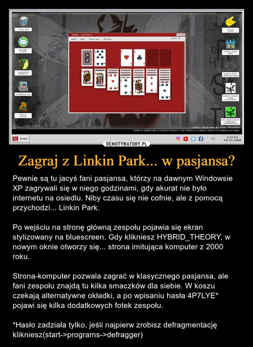 Zagraj z Linkin Park... w pasjansa?