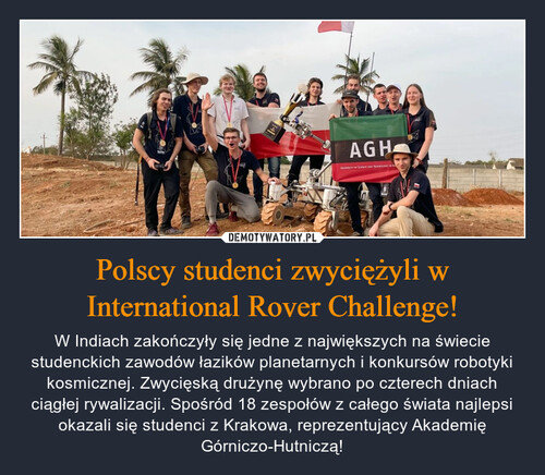 Polscy studenci zwyciężyli w International Rover Challenge!