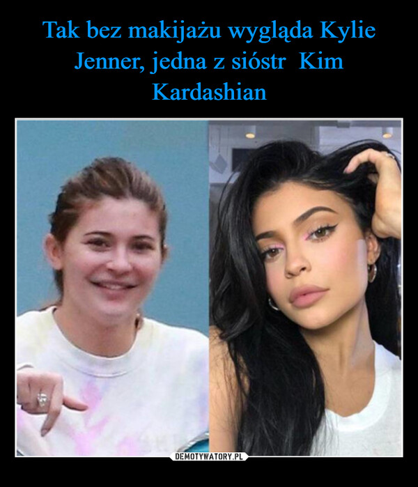 Tak bez makijażu wygląda Kylie Jenner, jedna z sióstr  Kim Kardashian