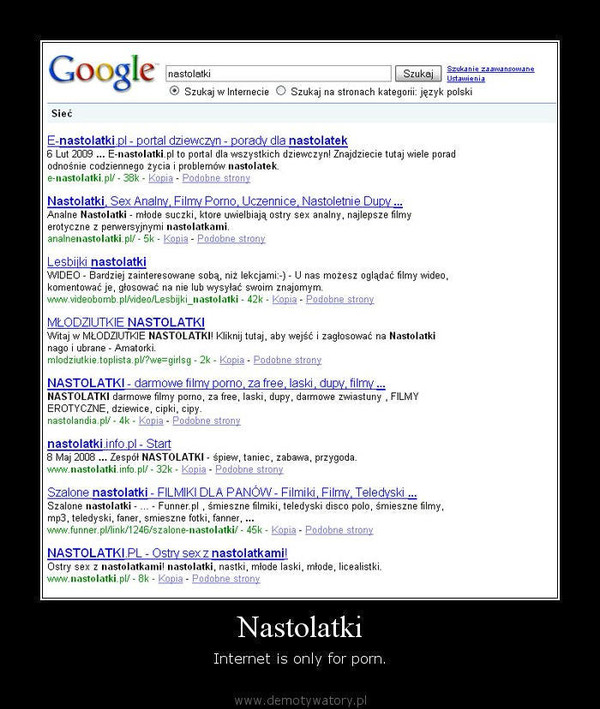 Nastolatki – Internet is only for porn.  